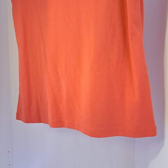 TanJay | orange rhinestone & embroidered collar womens tank top - Picture 5 of 14